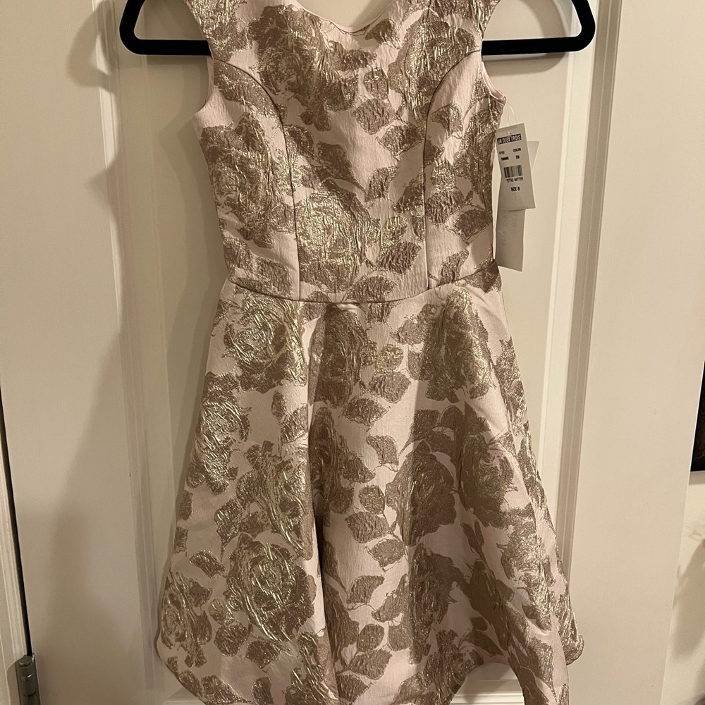 Elegant Gold and Cream Kids Dress